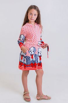 Халат "Дракоша ", коралловый