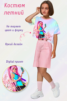 Костюм "Мику",розовый