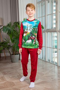 Пижама "Бубба",изумрудно-бордовый