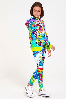 Толстовка "Лето",лайм-креатив