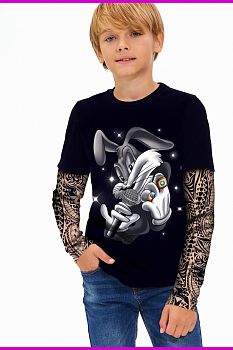 Футболка с длинным рукавом "Джек",чёрный