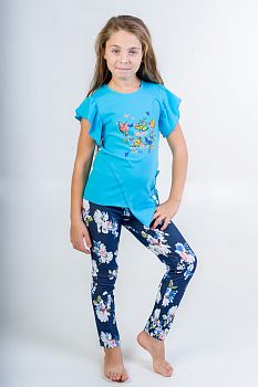 Футболка "Зарина", бирюзовый