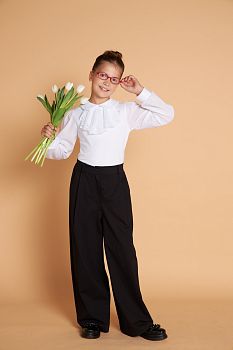 Брюки для девочки "Палаццо",чёрный