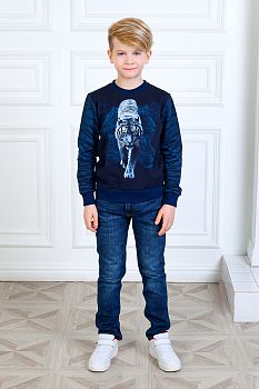 Свитшот "Бенгальский Тигр",синий