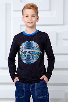 Футболка с длинным рукавом "Этоникс",графитовый