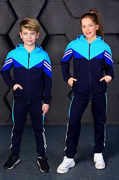 Спортивный костюм "Шорт-трек",бирюзово-синий