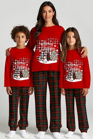 Пижама "Ёлки желаний",красный