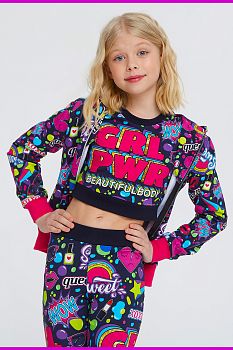 Толстовка "Soft Girl",лилово-синий