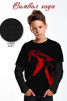 Футболка длинный рукав "Нойя",чёрный