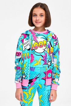 Толстовка "Лето",бирюзовый 