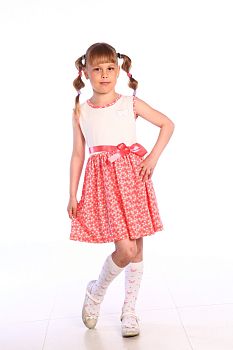 Сарафан "Кокетка", красный в горох