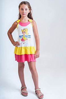 Сарафан "Лилия", экрю-розовый