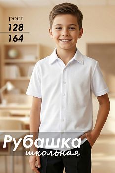 Рубашка короткий рукав "Андерс",белый