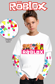 Футболка с длинным рукавом "Roblox",белый