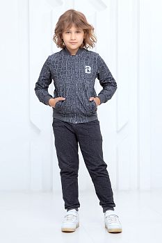 Бомбер "Дракон",антрацитовый