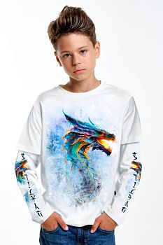 Футболка с длинным рукавом "Спайро",белый