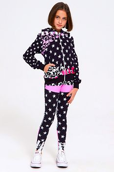 Толстовка "Звезды",чёрно-белый 