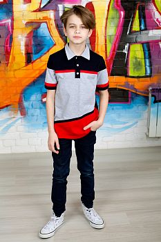 Рубашка "Регби",сине-красный