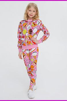 Толстовка "Лето",розовый фастфуд