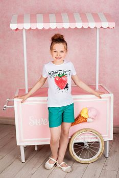 Шорты " Деним", изумрудный