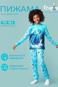 Пижама"Эльза",бирюзовый