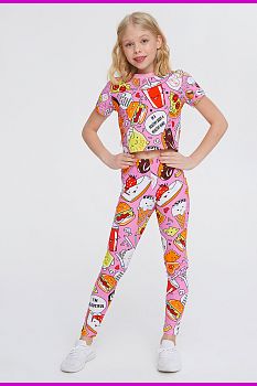 Костюм "BOOM",розовый фастфуд