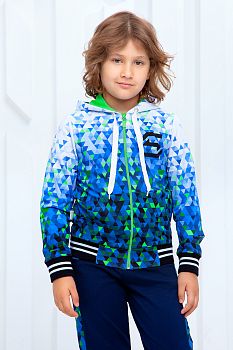 Толстовка "Пульсар",бело-синий