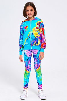 Толстовка "Краски",бирюзовый