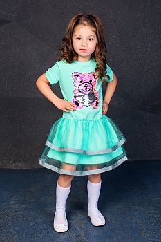 Платье "Лаки",ментоловый