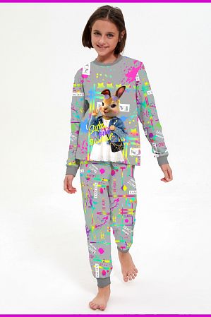 Пижама "Стеша",серо-розовый