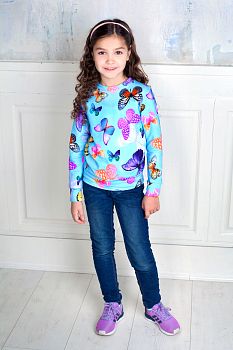 Свитшот " Баттерфляй ",голубой