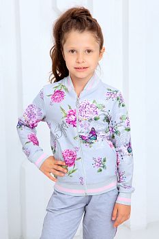 Бомбер "Кларисса",серый