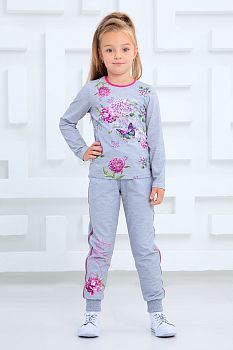 Футболка с длинным рукавом "Жизель",серый