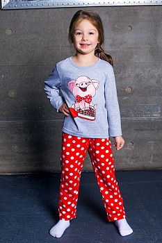 Пижама "Агуша",серый меланж