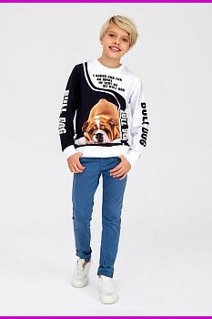 Свитшот "БульДог",чёрно-белый