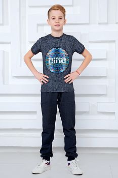 Футболка  "Дино",антрацитовый