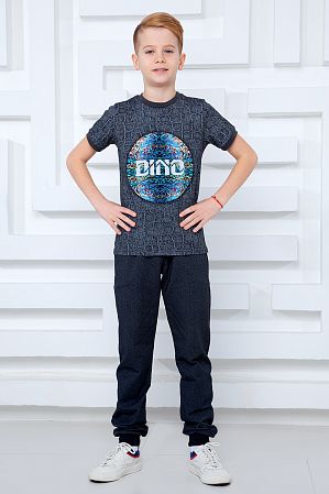 Футболка  "Дино",антрацитовый