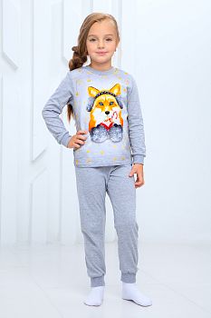 Пижама "Плутовка",серый меланж