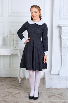 Школьное платье "Екатерина",cерый
