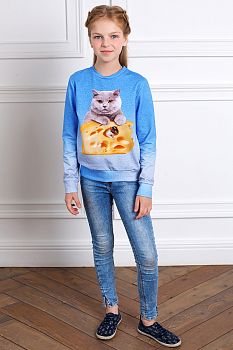 Свитшот " Британец ",голубой