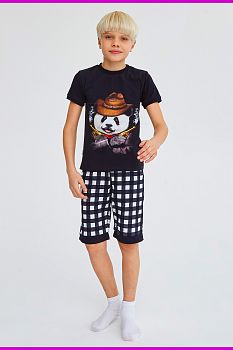 костюм"Панда",темно-синий