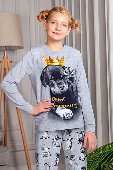 Пижама "Лина",серый меланж