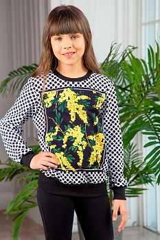 Свитшот "Дора",чёрно-белый