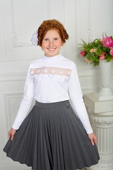 Водолазка "Кружевница",дл. рук, белый