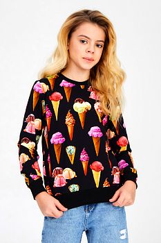 Свитшот "Фрутти",чёрный