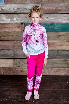 Костюм "Гортензия",розово-брусничный