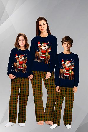 Пижама "Мелодия Рождества",синий